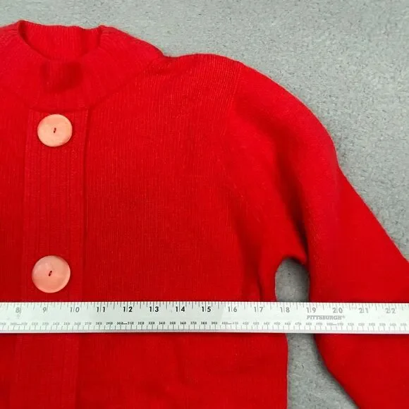 Vintage Minklander Darlene Sweater 38 Small Women Red Lambswool Made in USA - Picture 6 of 10